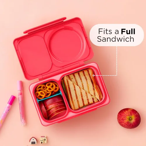 Miniatura 7 de Omie OmieBox UP Caja de Bento para Niños Lonchera Aislada Termo Térmico con Aislamiento al Vacío a Prueba de Fugas Envase de Hielo Refrescante