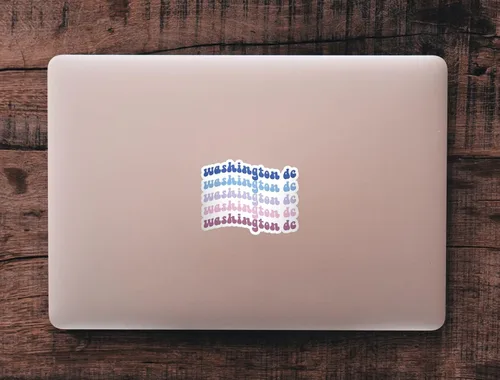 Miniatura 3 de Washington D.C. Retro Travel Sticker, Multiple Colors, Vinyl Laptop, Water Bottle, Planner Journal Sticker, Places I've Been, Luggage Decal (Amalfi)