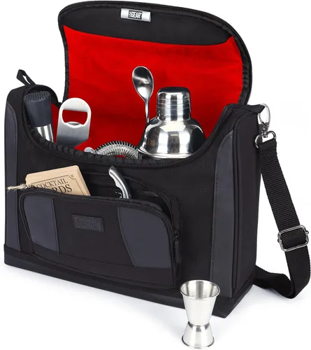 Miniatura 10 de USA Gear Organizador de Viaje se Ajusta a Kits de Bartending - Bolsa de Bartending con Correa para el Hombro, Interior Personalizable para Medidor