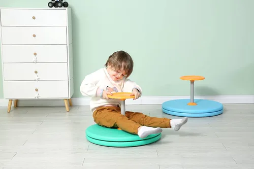 Miniatura 4 de Spinner-X - Juguete sensorial giratorio sentado, juguete giratorio de mayor tamaño y material duradero para niños a partir de 3 años (verde) por