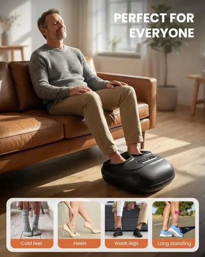 Miniatura 7 de CILI Masajeador de Pies Shiatsu Elegible para FSA HSA, Máquina Masajeadora Eléctrica de Pies con Calor para Fascitis Plantar, Amasado Vibración