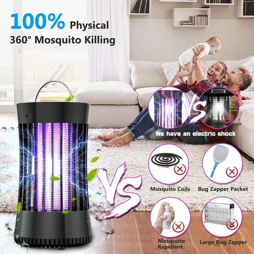 Miniatura 3 de AICase Lámpara Matamosquitos Recargable Electrónica USB Portátil/Matamosquitos Eléctrico para Viajes de Verano, Campamento al Aire Libre, Patio