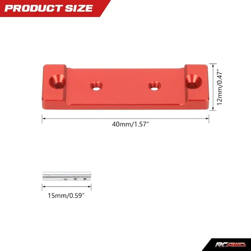 Miniatura 6 de RCAWD Aleación SCX24 Refit Cuerpo Clip Imanes para 1-24 Axial SCX24 Crawler Actualización Piezas Rojo