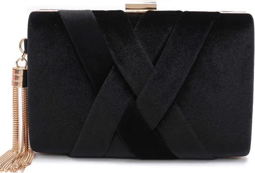 Miniatura 7 de CARIEDO Bolso de noche para mujer, bolso de mano de tela de terciopelo para novia, para boda, baile de graduación, salida nocturna y fiesta
