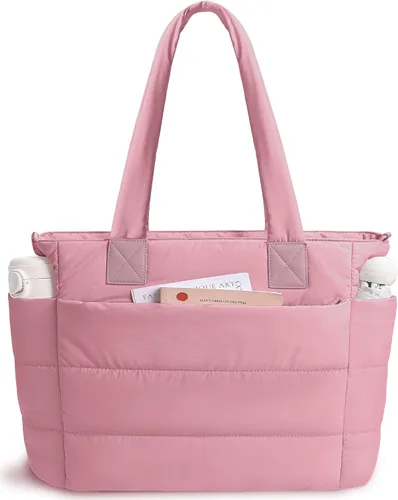 Miniatura 16 de Bolso de mano acolchado para mujer, bolso grande de enfermera, bolso de hombro con cremallera para trabajo y viajes