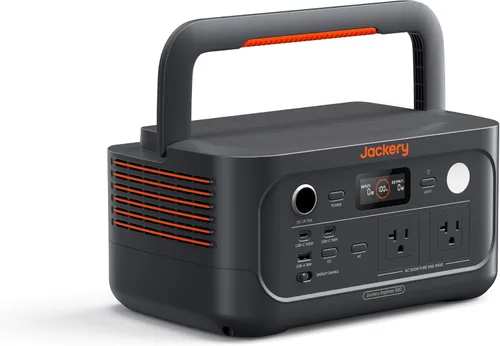 Jackery Explorer 500 v2 Estación de Energía Portátil, Batería LiFePO4 de 512Wh, 500W AC/1000W Pico, Generador Solar para Acampada, Exteriores y
