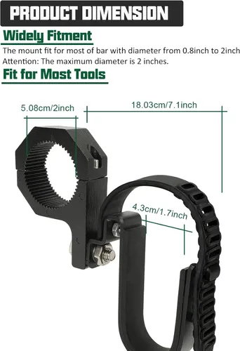 Miniatura 5 de SUNPIE Soporte de Rack para Herramientas de Caza para UTV - Soporte Universal de Barra Transversal para Polaris Canam Pioneer/Talon Kawasaki Arctic