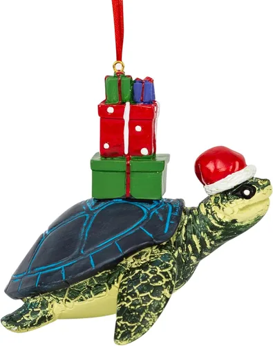 Miniatura 8 de Adorno de Navidad de flamenco rosa 3D en sombrero de Papá Noel, adornos colgantes de flamenco de resina para decoración de árbol de Navidad