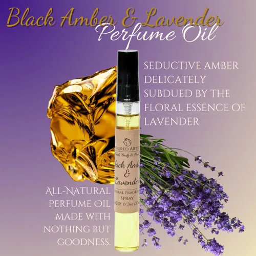 Miniatura 3 de Lathered Artisan - Sin ftalatos - Ámbar negro y lavanda - Perfume de aceite unisex a base de plantas por Lathered Artisan - Aroma natural, nutritivo