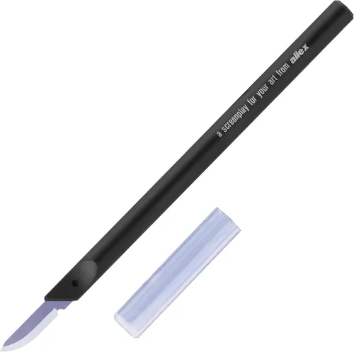 Miniatura 8 de ALLEX Cuchillo japonés Exacto para manualidades con tapa [hoja de precisión de 0.3 pulgadas], cuchillo de pasatiempo para manualidades, arte, kit