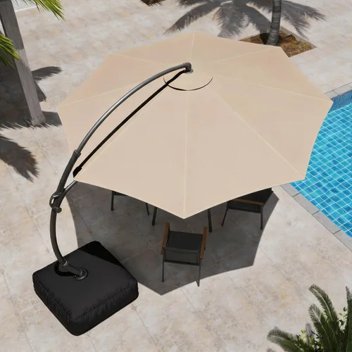 Miniatura 7 de LAUSAINT HOME Outdoor Patio Umbrella with Base included, Deluxe Curvy Cantilever Umbrella Heavy Duty Offset Hanging Umbrella