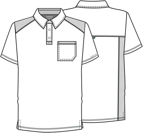 Miniatura 7 de Cherokee Scrubs for Men Polo Nursing Scrub Top with Chest Pocket, Breathable Mesh, Ultra Soft 2-Way Stretch Fabric WW615