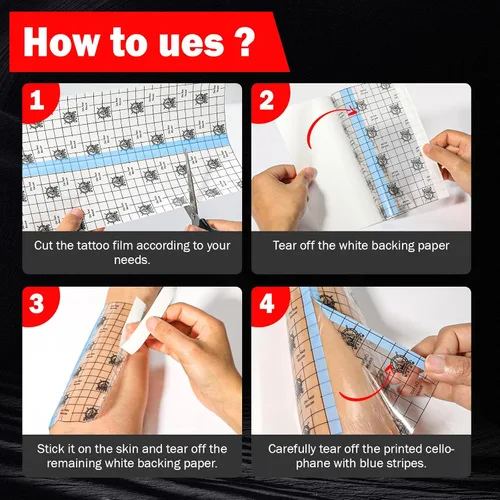 Miniatura 5 de AZEN Vendaje de cuidado posterior para tatuajes, 6 x 8 yardas, cinta impermeable para cubrir la segunda piel, envoltura curativa, suministros