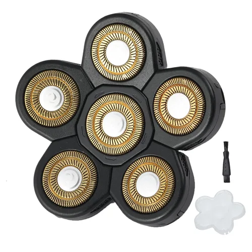 Miniatura 8 de Cabezal de repuesto para afeitadora eléctrica, 8 cabezales para hombres calvos, compatible con húmedo y seco, impermeable, 8D black3