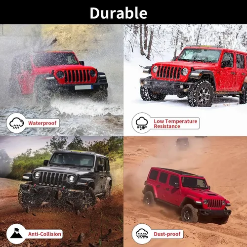 Miniatura 8 de LASFIT Barra de luz LED de 42 pulgadas, impermeable IP67, haz combinado puntual y de inundación, luz de conducción todoterreno para Wrangler, Blanco