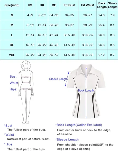 Miniatura 6 de JACK SMITH Women's Golf Polo Shirts Short Sleeve Lightweight Moisture Wicking Zipper Tennis Tops Slim Fit Sportwear