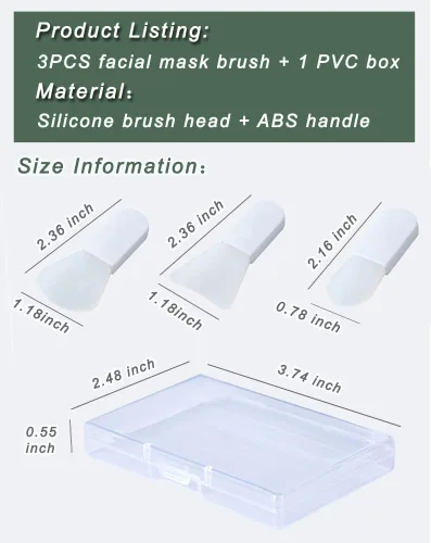 Miniatura 5 de Pinceles aplicadores de máscara facial, mini espátula de maquillaje, herramientas de belleza portátiles para barro facial, máscara cosmética