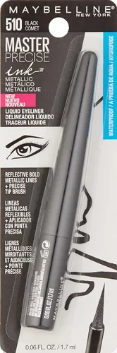 Miniatura 2 de Maybelline New York Master Precise Ink Metallic Liquid Liner, Black Comet, 0.06 onzas líquidas