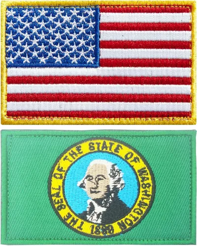 Miniatura 17 de stidsds Paquete de 2 parches de bandera estadounidense de Chicago de Estados Unidos, parches bordados, banderas de Estados Unidos, parche táctico