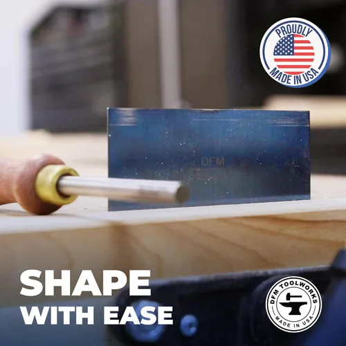 Miniatura 5 de DFM Tool Works Raspador de Tarjetas Rectangular - Raspador Multiusos de Precisión para Gabinetes para Carpintería, Acabadores Finos de Madera