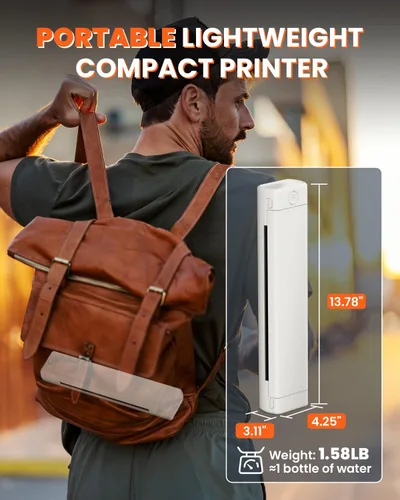 Miniatura 5 de COLORWING M08F - Impresora inalámbrica portátil de plantillas de tatuajes, máquina térmica sin tinta Bluetooth para plantillas de tatuajes con 10