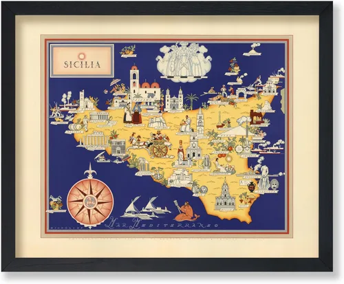 Miniatura 38 de Monem Art Mapa Monumental Vintage de Florencia Impresión - Póster de Viaje Retro - Arte de Italia - Gran Regalo para Hombres, Mujeres, Amantes