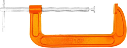 Miniatura 6 de 2 paquetes de abrazadera en C de 10 pulgadas, abrazadera en C de hierro maleable, abrazadera en C de alta resistencia para carpintería, metalurgia