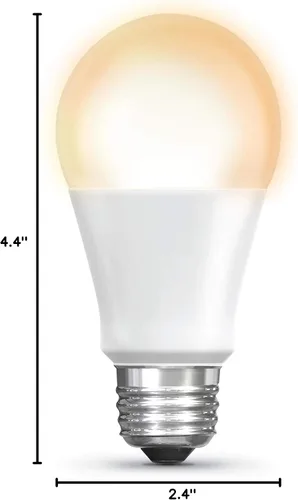 Miniatura 4 de Feit Electric OM60/SW/HK 60W equivalente a A19 Smart, funciona con Apple HomeKit y control de voz Siri, no requiere concentrador, 4.4 pulgadas