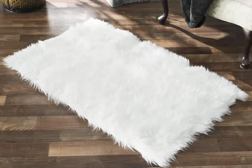 Miniatura 19 de Alfombra de piel sintética suave y sedosa, de 8 x 10 pies, alfombra negra esponjosa de oveja, alfombra rectangular para sala de estar, dormitorio