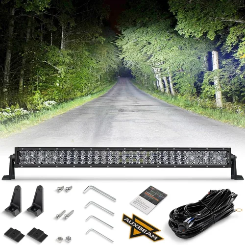 Miniatura 11 de Auxbeam Barra de luz LED de 22 pulgadas de 120 W, 12000 lúmenes, impermeable, luz de trabajo todoterreno, luces de conducción, lente 5D, luz
