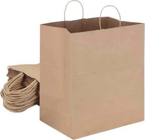 Miniatura 9 de Duro ID # 87490 Bistro – Bolsa de compra 60# papel kraft natural, 250 unidades 10 x 6,75 X 12 pulgadas