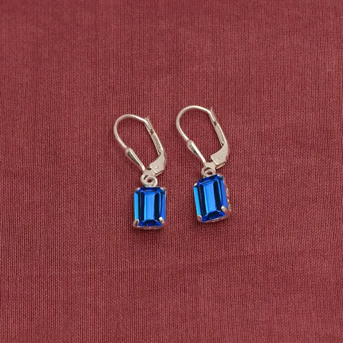 Miniatura 4 de LeCalla Aretes colgantes de plata de ley 925 con cierre de palanca, ligeros, bohemios, para mujer