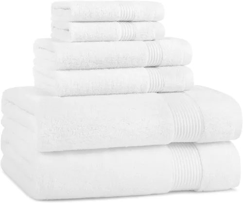 Arkwright - Juego de 6 toallas de baño - 100% algodón súper suave, 600 GSM, secado rápido y absorbente, artículos de lujo para el baño con 2 toallas