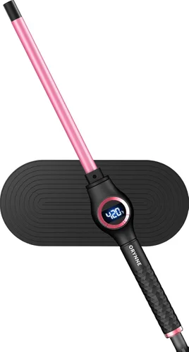 Miniatura 7 de ORYNNE Varita rizadora digital de cerámica de 1 pulgada de largo con apagado automático y doble voltaje para todo tipo de cabello, calentamiento