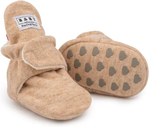Miniatura 18 de Sawimlgy - Botines de algodón antideslizantes para recién nacido, con agarre, para cuna o para el invierno