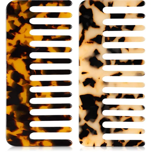 Miniatura 19 de Patelai Peine de Dientes Anchos Peine Grande Desenredante de Cabello para Cabello Rizado, Húmedo y Seco, Accesorios Desenredantes Sin Mango