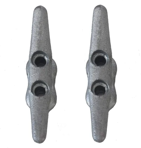 Miniatura 5 de Tacos de muelle de 4 pulgadas de 4 pulgadas – (2, 5, 10 unidades) – Tacos de hierro fundido galvanizado por inmersión en caliente, tacos de cuerda