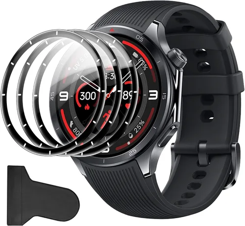 Miniatura 25 de Protector de pantalla compatible con Amazfit Active 2, antiarañazos, cobertura de pantalla completa 3D, compatible con fundas, HD Ultra, paquete de 3