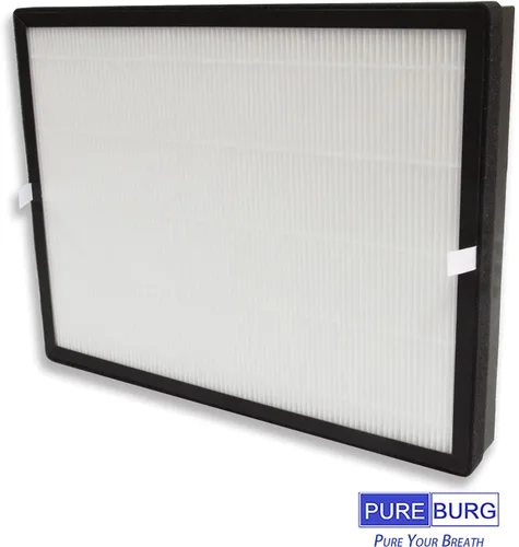 Miniatura 6 de PUREBURG Filtro de repuesto compatible con purificador de aire TaoTronics TT-AP007, 2 unidades de carbón activado HEPA H13 2 en 1 4 etapas