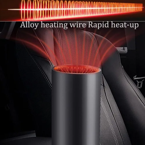 Miniatura 3 de Calentador de coche de 150 W, soplador de aire caliente para automóvil en forma de taza, ventilador portátil giratorio de 180° con soporte