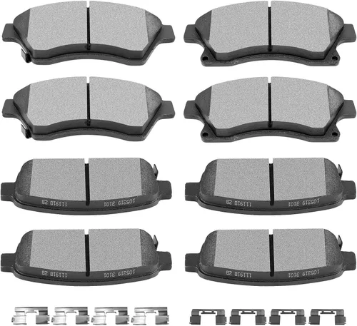 Miniatura 11 de SCITOO Juego de pastillas de freno de cerámica delanteras y traseras D374 D465 para Acura CL 1997-1999, Honda Civic 2002-2003 2006-2011, para Honda