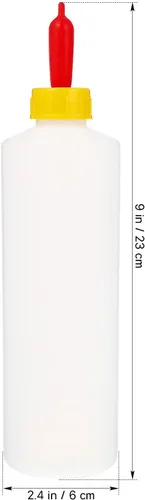 Miniatura 4 de Housoutil Biberón de cordero de 13.5 fl oz, 1 juego de biberones de cabra con pezones, cubo de alimentación agrícola para ganado como corderos