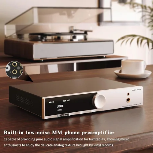 Miniatura 6 de S.M.S.L AS400 Amplificador de Potencia DAC Amplificador de Auriculares 165W x2 2.1 Canal MA5332MS MM Amplificador Phono Bluetooth 5.1 CS43131 MQA CD