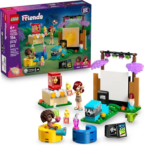 LEGO Friends Noche de Película de Amistad Juego de Construcción de Roles - Juego de Construcción Interactivo para Niñas y Niños, Edades 6+ - Incluye