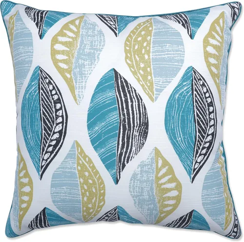 Miniatura 9 de Pillow Perfect Almohadas botánicas para interiores y exteriores, 2 unidades, acento, 16.5 x 16.5 pulgadas, naranja Sunny Daze
