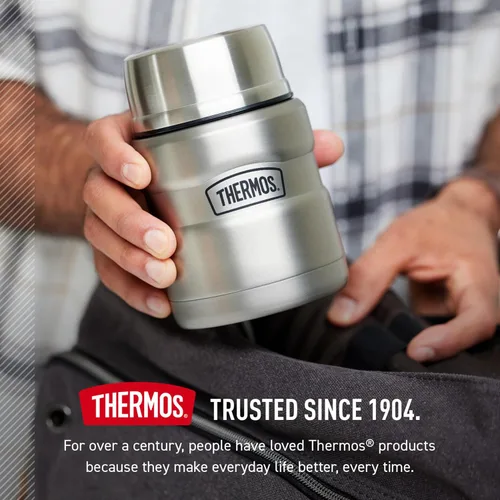 Miniatura 9 de THERMOS Stainless King Vacuum-Insulated Food Jar with Spoon, 16 Ounce, Matte Army Green