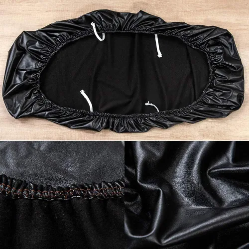 Miniatura 4 de Tookie Funda de cuero sintético suave y elástica para banco de comedor, impermeable, elástica, extraíble, para cocina, comedor, protector de asiento