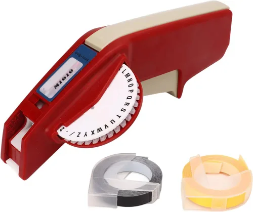 Embossing el Machine, Número claro Leer el hacer la máquina de gofrado, una mano, conveniente para los Els (M1610 rojo)