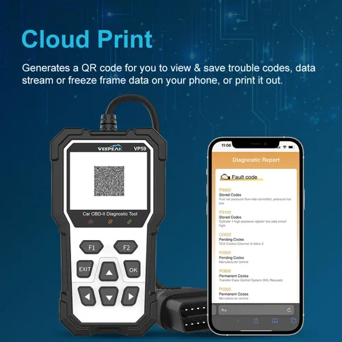 Miniatura 8 de Herramienta de diagnóstico OBD2 de Veepeak con reinicio, lector de códigos de verificación del motor para coches y camionetas ligeras desde 1996+