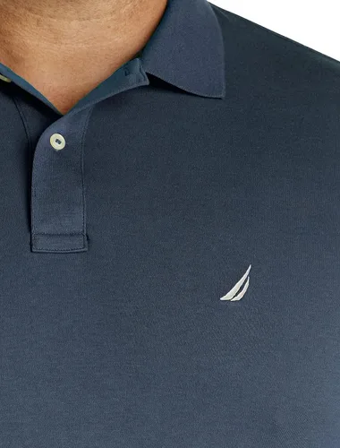 Miniatura 2 de Nautica Polo de algodón suave liso de manga corta para hombre